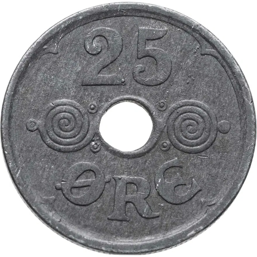 Дания 25 эре (ore) 1945