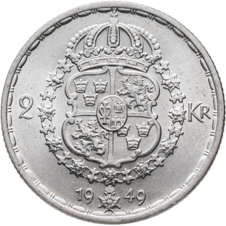 Швеция 2 кроны (kronor) 1949