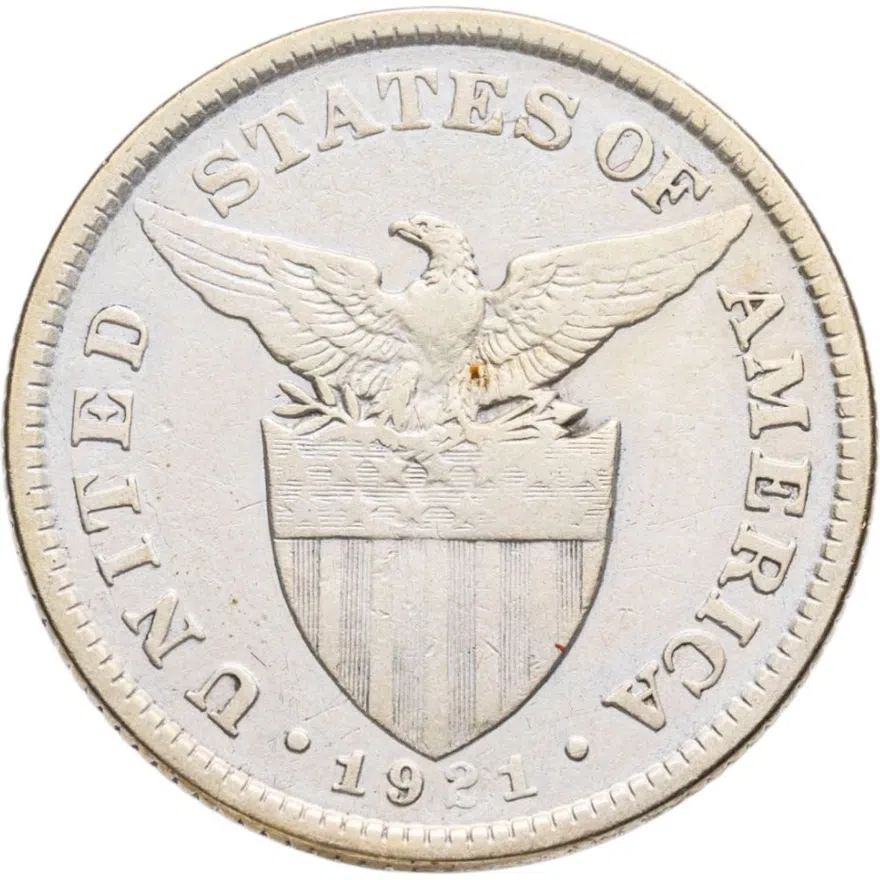 Филиппины 50 сентаво (centavos) 1921, реверс