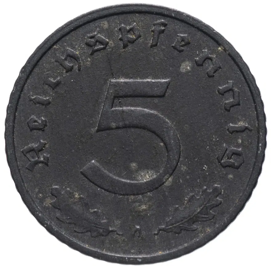 Германия (Третий рейх) 5 рейхспфеннигов (reichspfennig) 1943 А