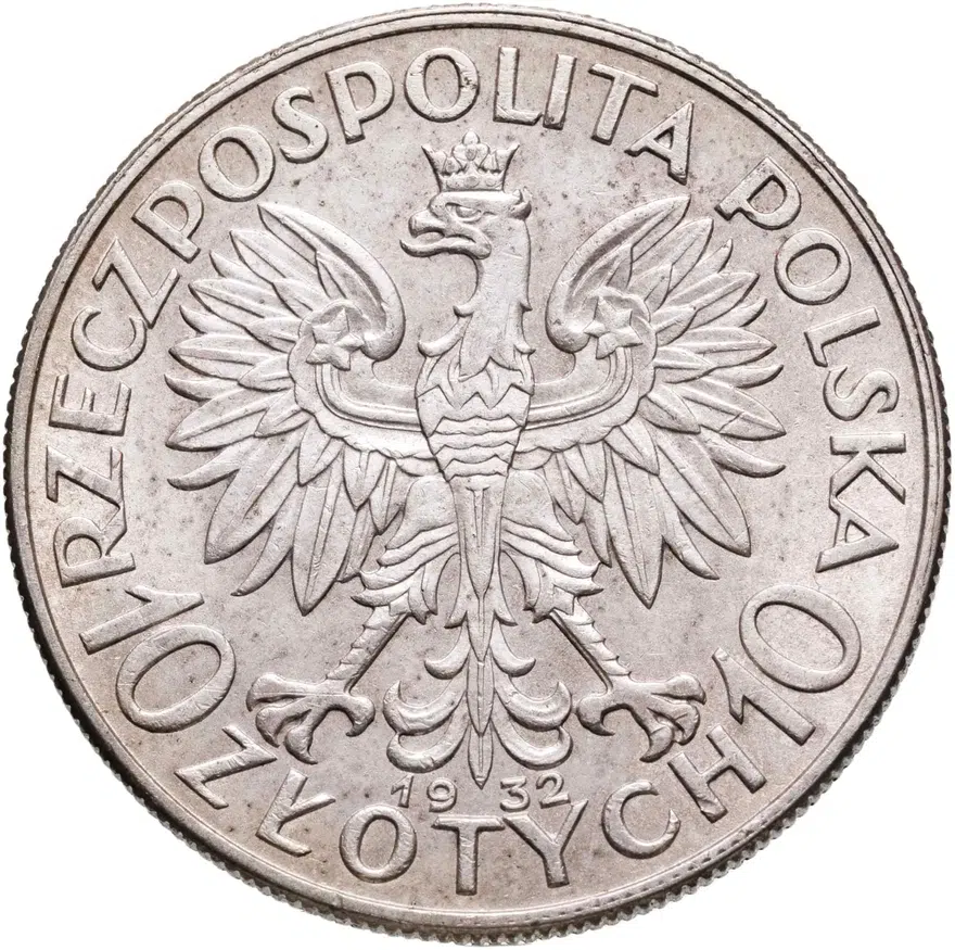Польша 10 злотых 1932, реверс