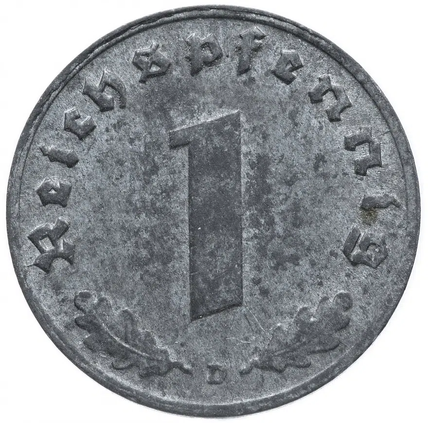 Германия (Третий рейх) 1 рейхспфенниг (reichspfennig) 1941 F