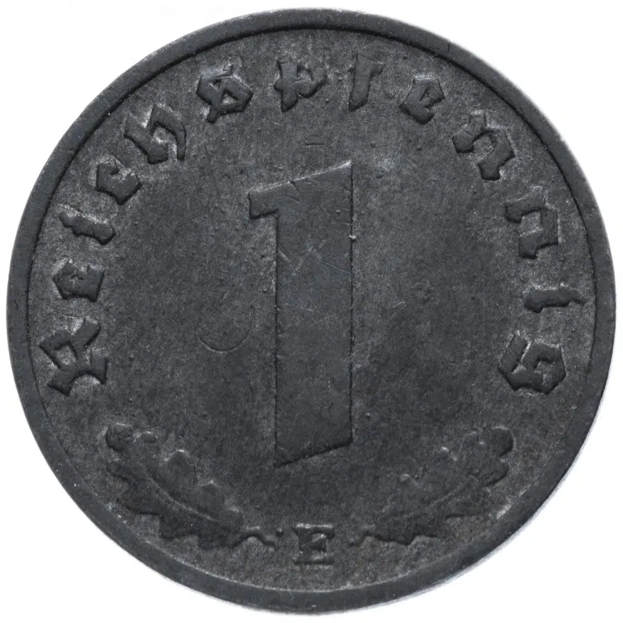 Германия (Третий Рейх) 1 рейх пфенниг 1942 "А", реверс