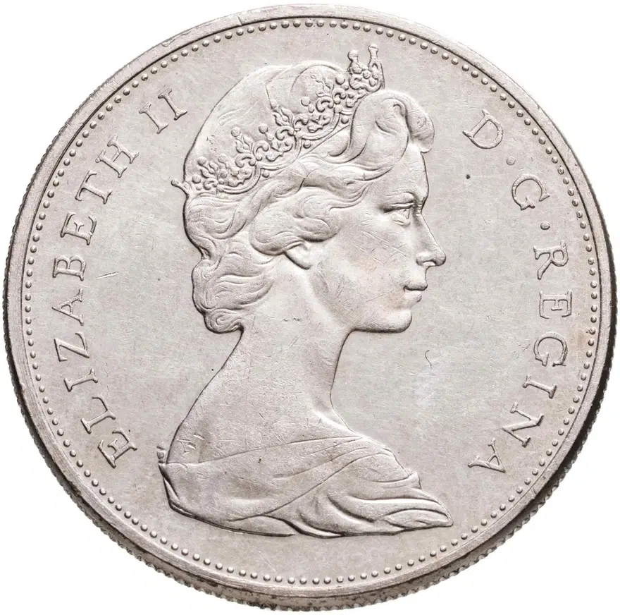 Канада 1 доллар (dollar) 1965, аверс