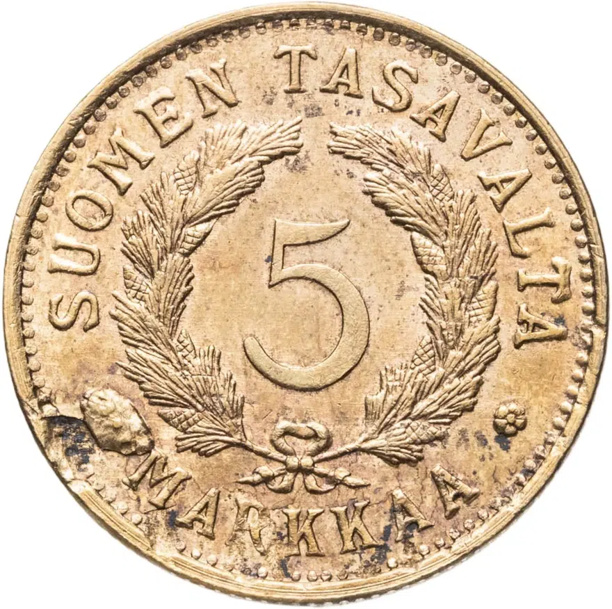 Финляндия 5 марок (markkaa) 1950