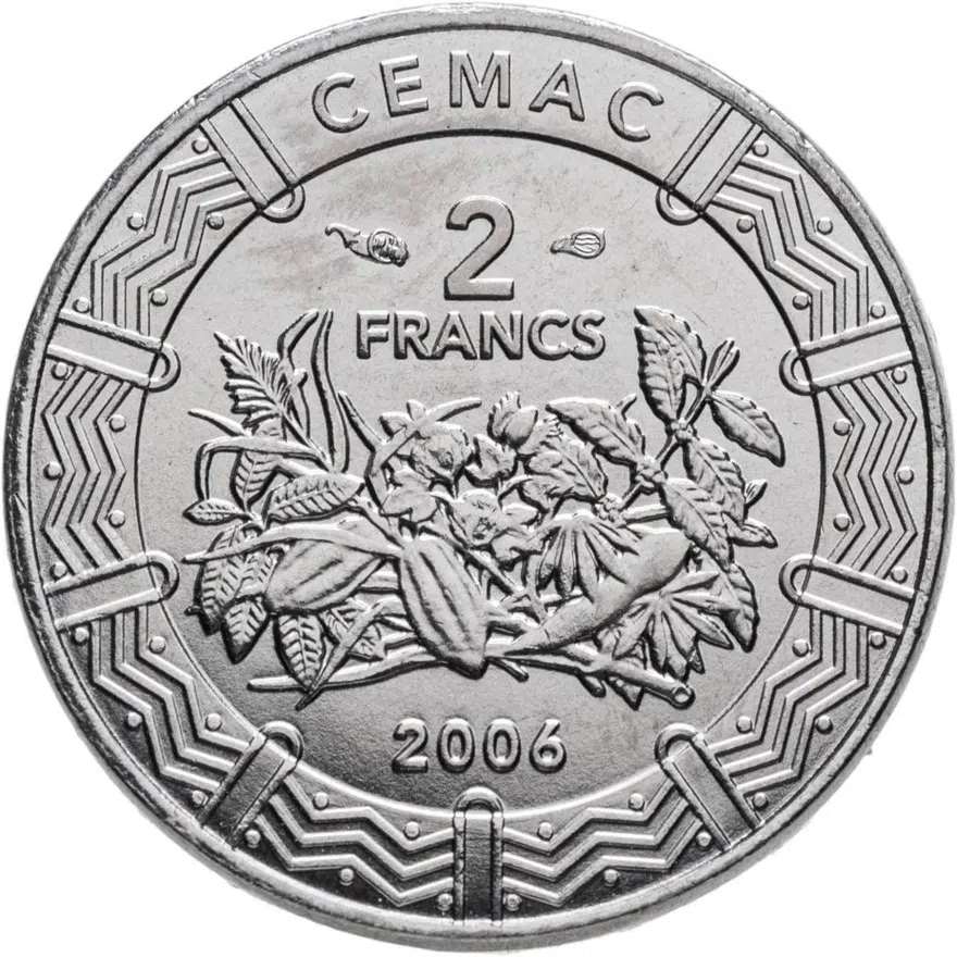 Центральная Африка (BEAC) 2 франка (francs) 2006