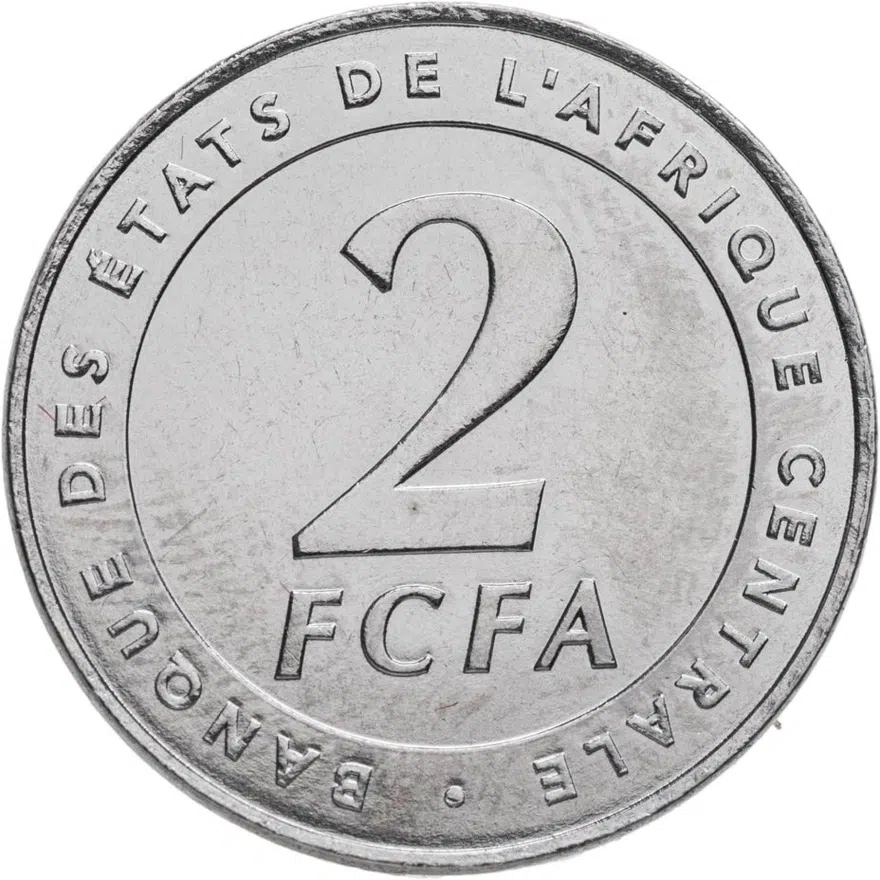 Центральная Африка (BEAC) 2 франка (francs) 2006, реверс
