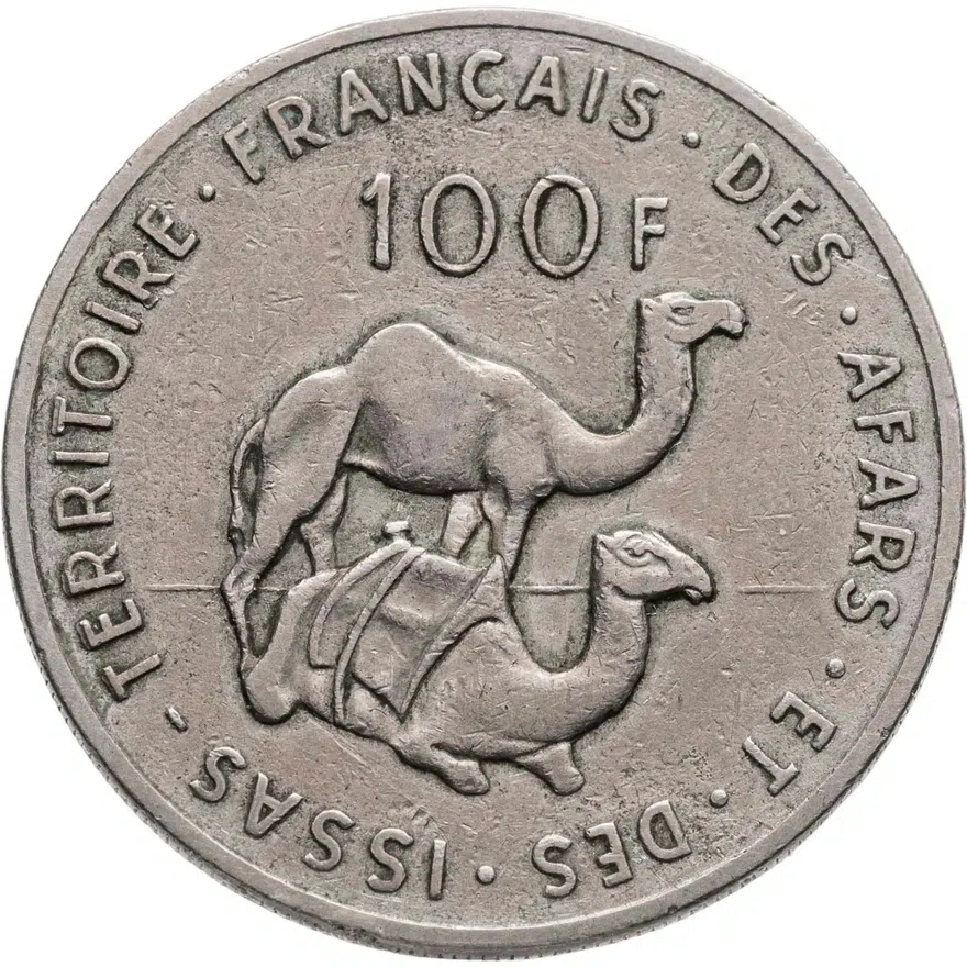 Французские афар и исса 100 франков (francs) 1970