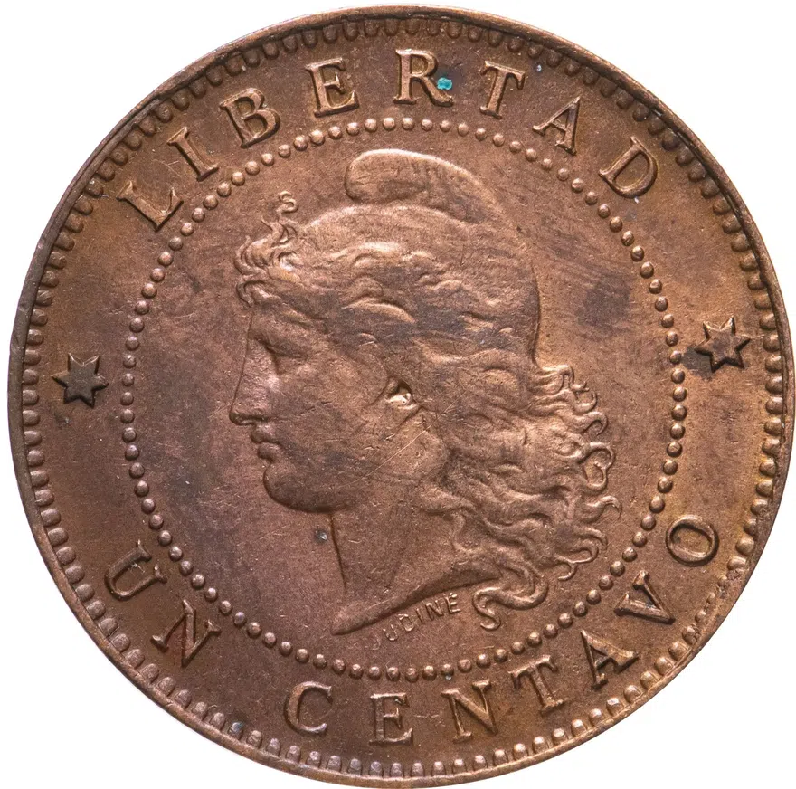 Аргентина 1 сентаво (centavo) 1890