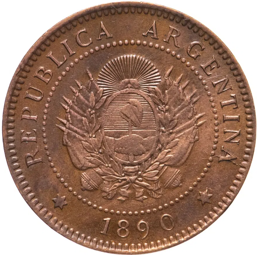 Аргентина 1 сентаво (centavo) 1890, реверс