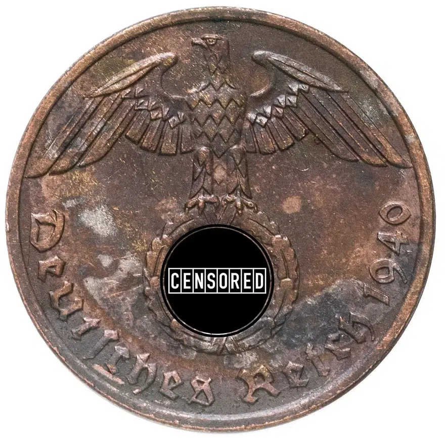 Германия (Третий рейх) 1 рейхспфенниг (reichspfennig) 1940 А, бронза