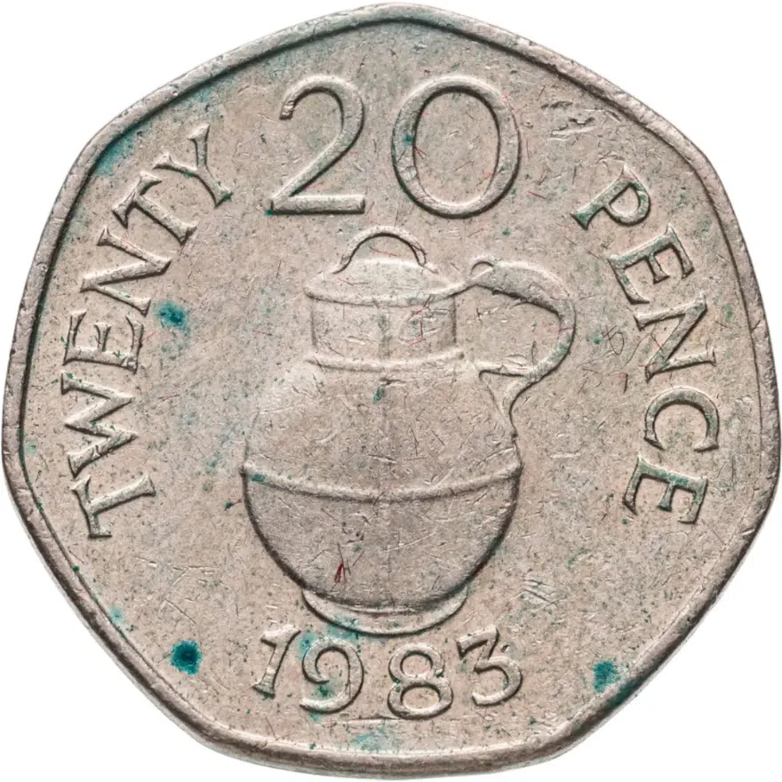 Гернси 20 пенсов (pence) 1983, реверс