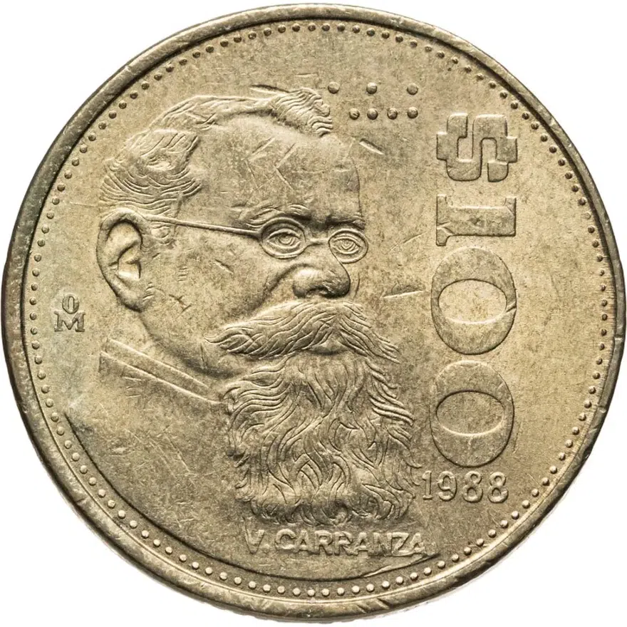 Мексика 100 песо (pesos) 1988