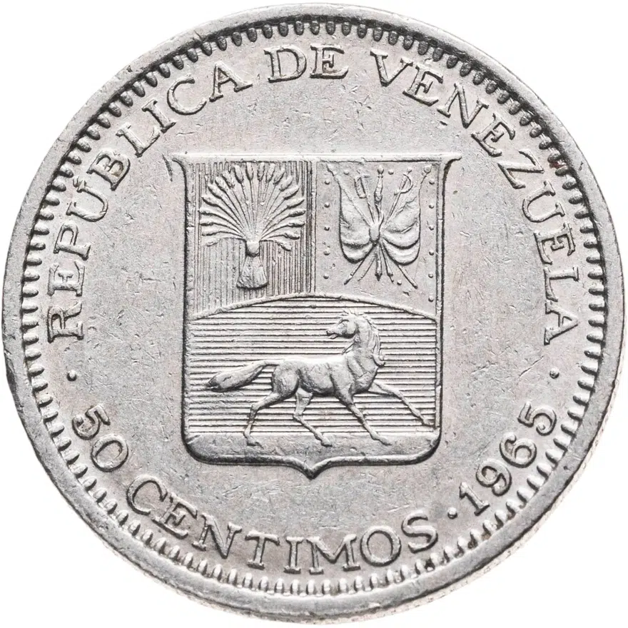 Венесуэла 50 сентимо (centimos) 1965, реверс