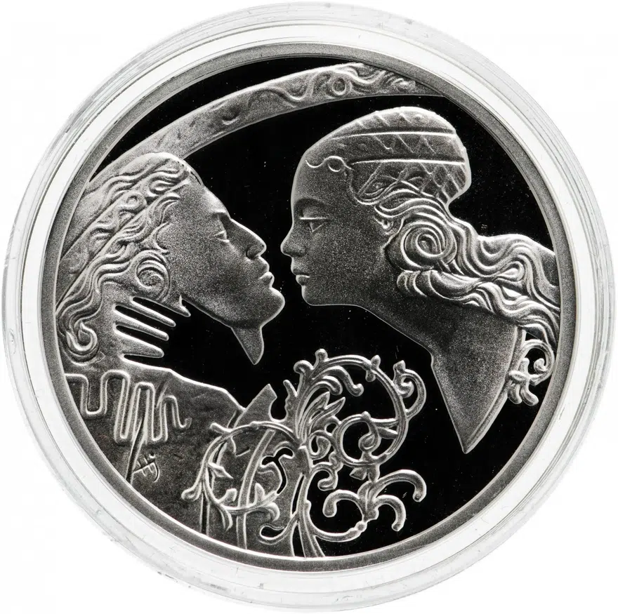 Ниуэ 1 доллар (dollar) 2010  Ромео и Джульетта, с сертификатом, реверс