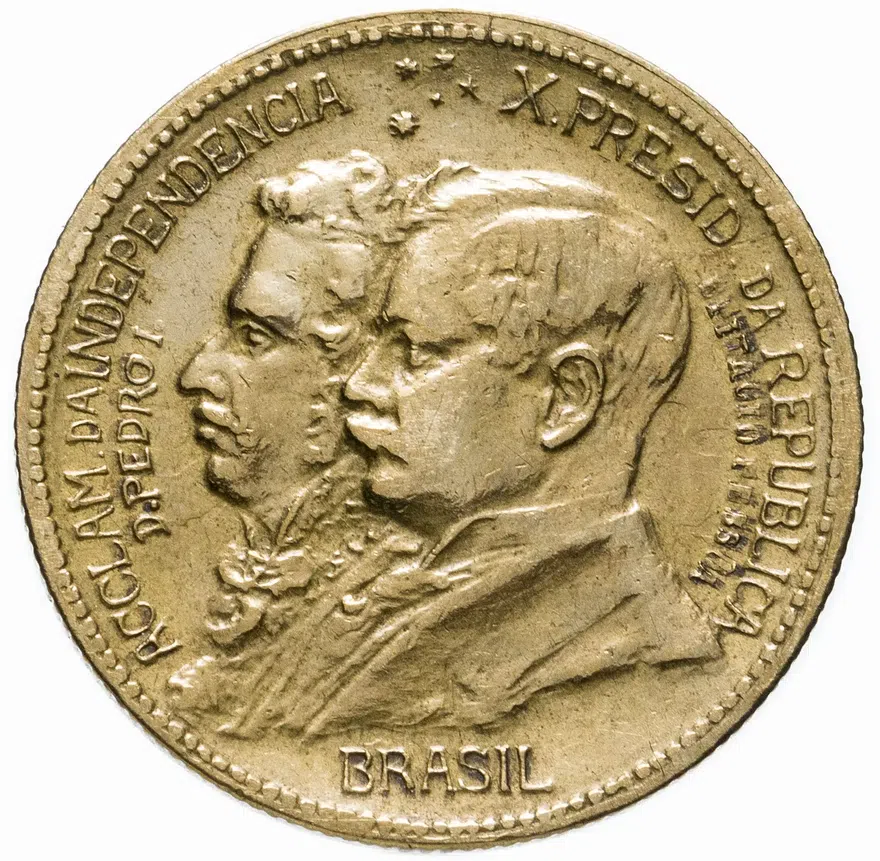 Бразилия 500 рейс (reis) 1922 100 лет независимости Бразилии