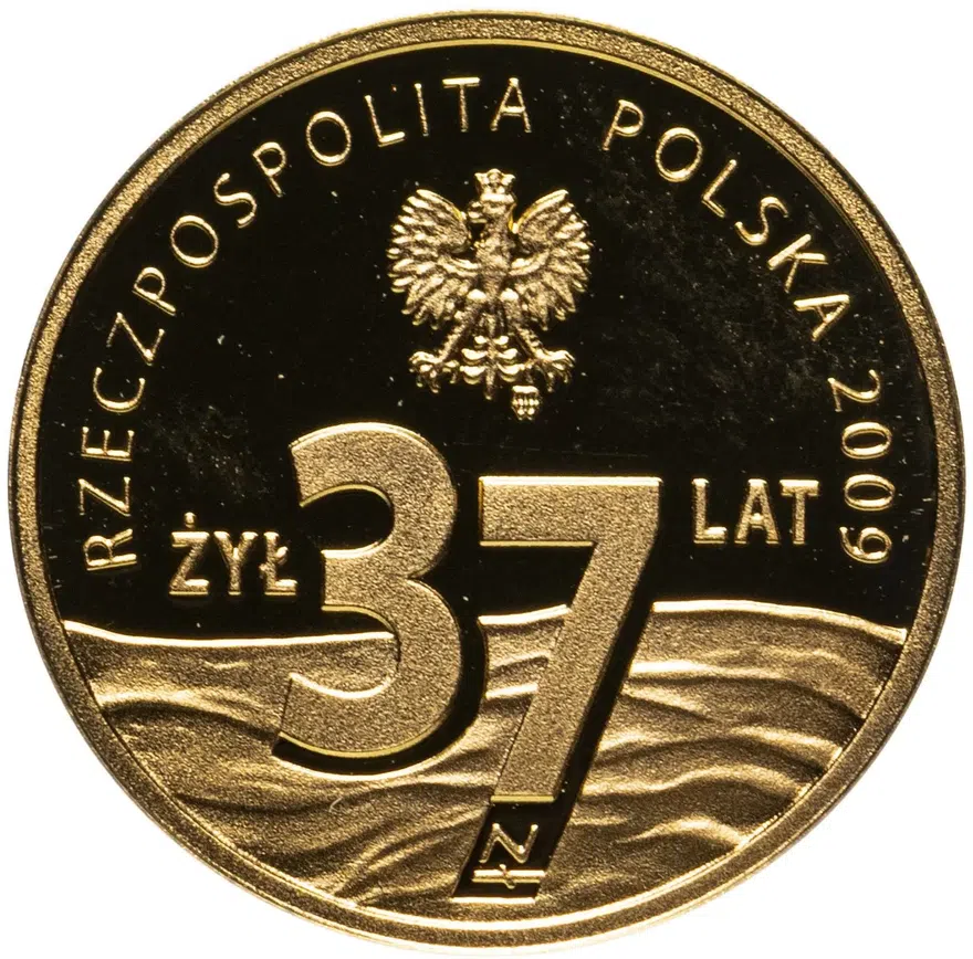 Польша 37 злотых (zlotych) 2009  25 лет со дня смерти блаженного Ежи Попелушко, с сертификатом, аверс