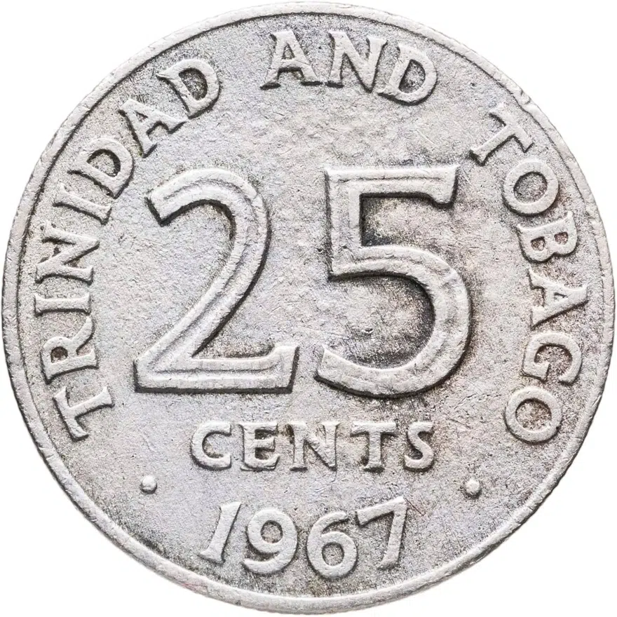 Тринидад и Тобаго 25 центов (cents) 1967
