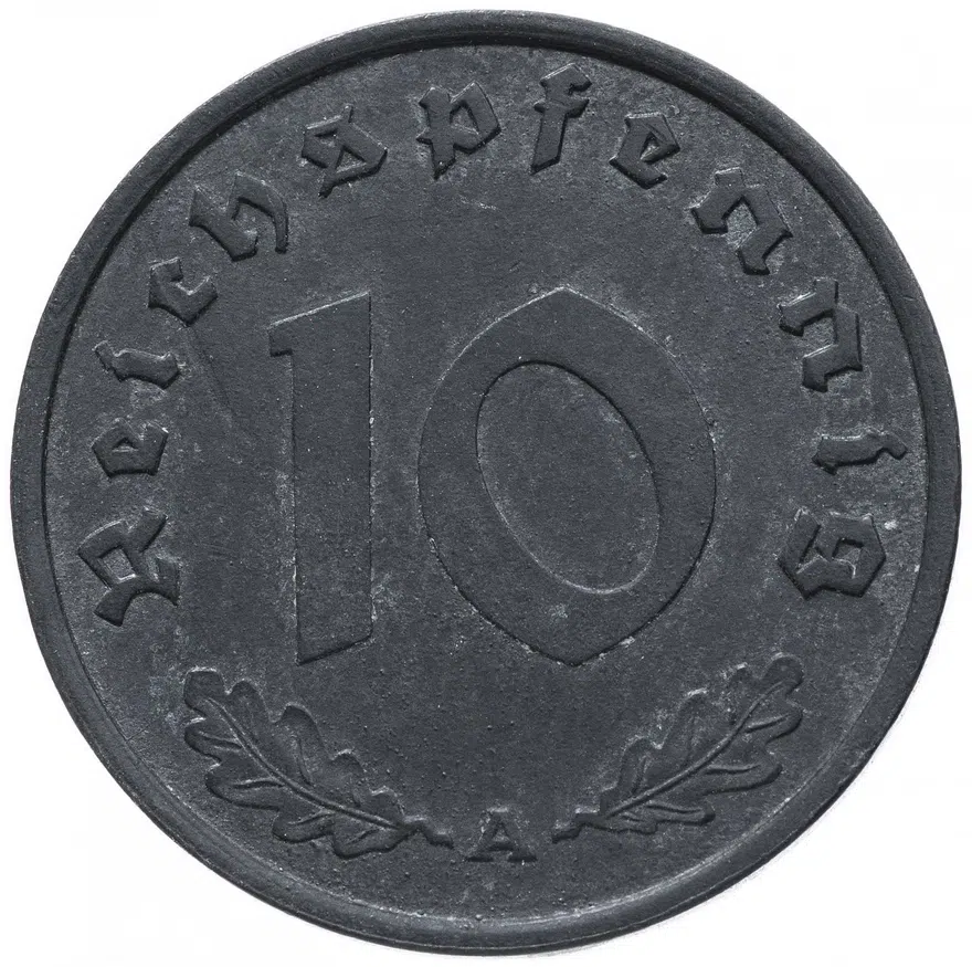Германия (Третий рейх) 10 рейхспфеннигов (reichspfennig) 1940 A, реверс
