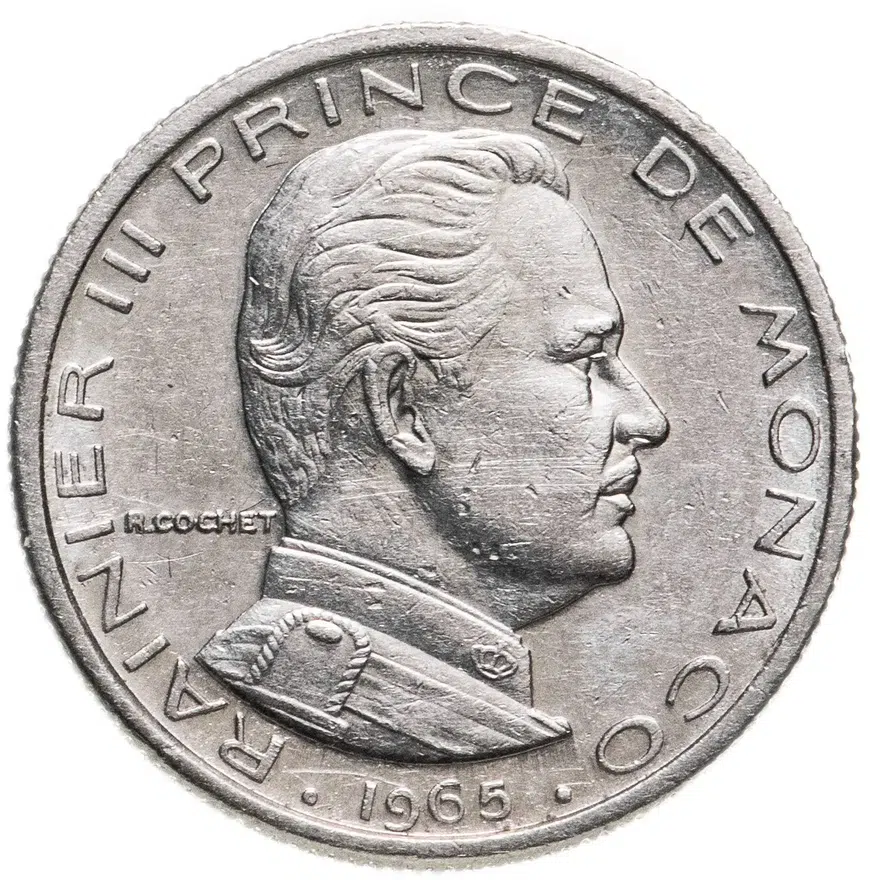 Монако 1/2 франка (franc) 1965