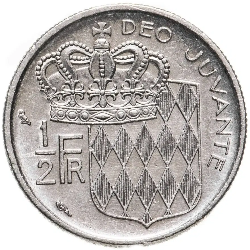 Монако 1/2 франка (franc) 1965, реверс