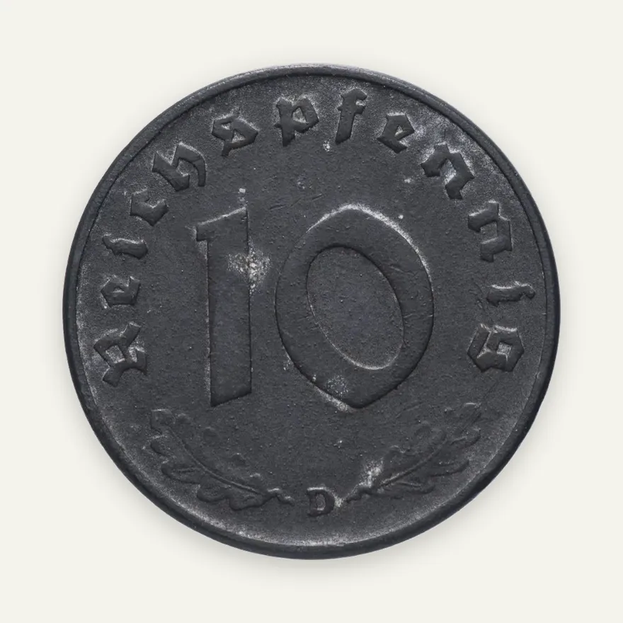Германия (Третий Рейх) 10 рейхспфеннигов (reichspfennig) 1941 A, аверс