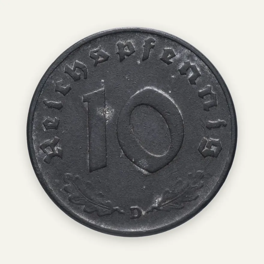Германия (Третий Рейх) 10 рейхспфеннигов (reichspfennig) 1941 A, реверс