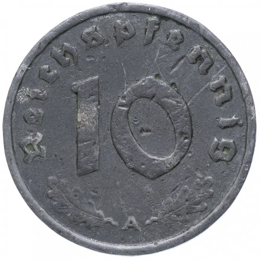 Германия (Третий Рейх) 10 рейхспфеннигов (reichspfennig) 1942 "E", аверс