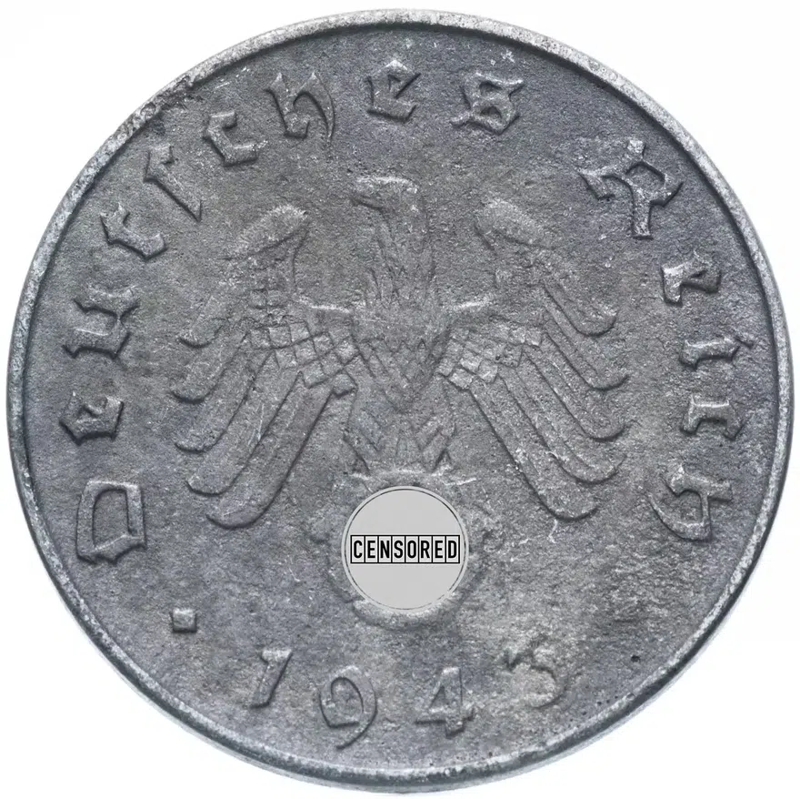 Германия (Третий Рейх) 10 рейх пфеннигов 1943 "А", аверс