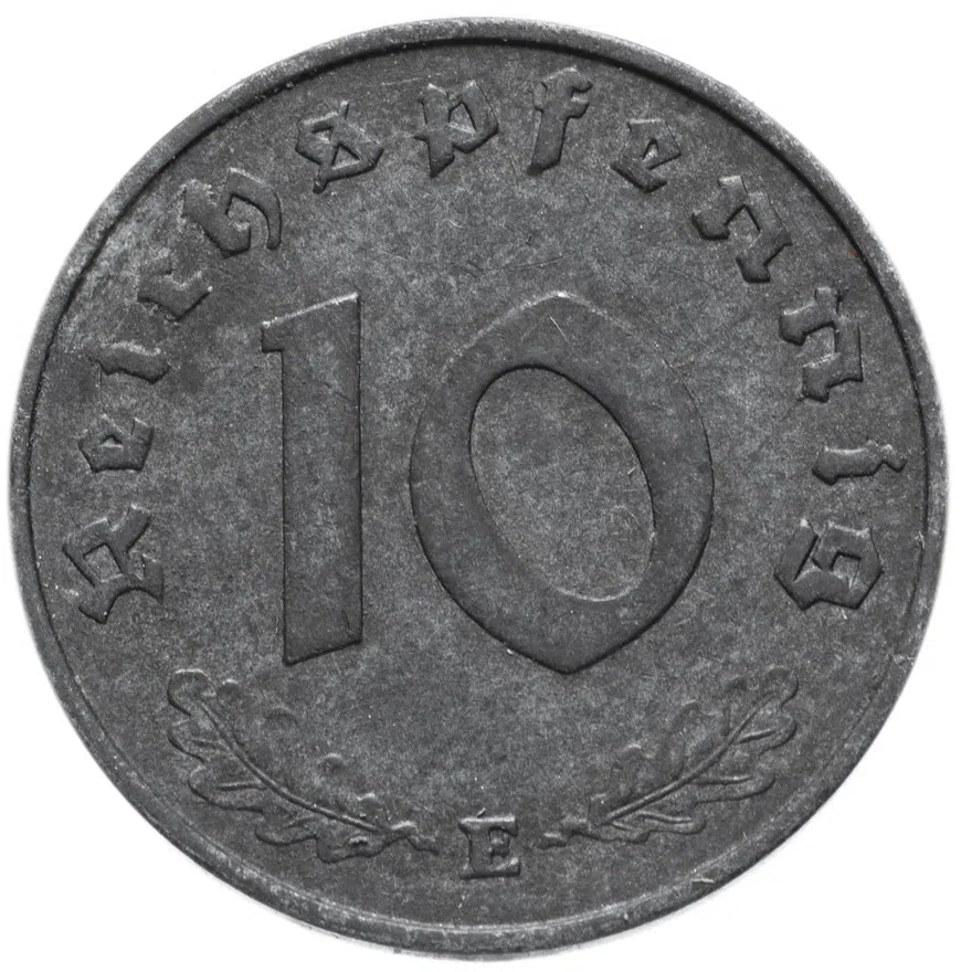 Германия (Третий Рейх) 10 рейхспфеннигов (reichspfennig) 1944 "B", аверс