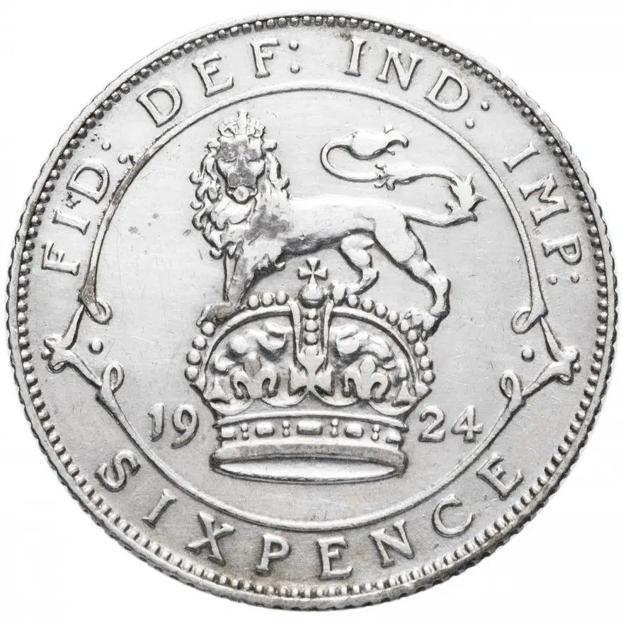 Великобритания 6 пенсов (pence) 1924, аверс