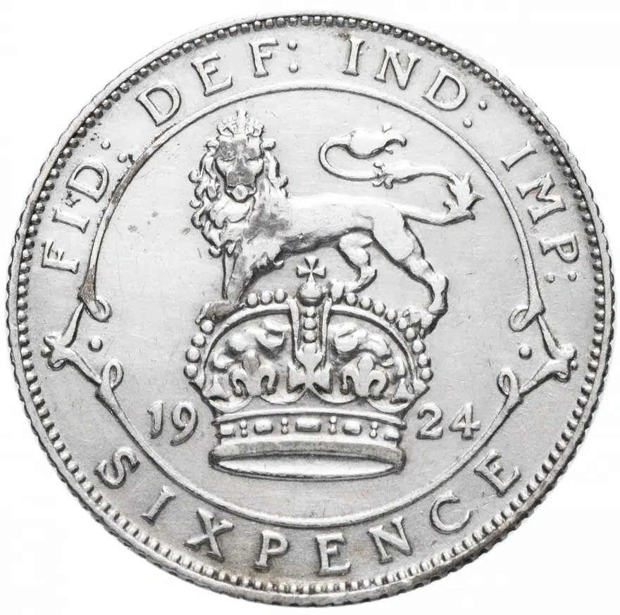 Великобритания 6 пенсов (pence) 1924, реверс