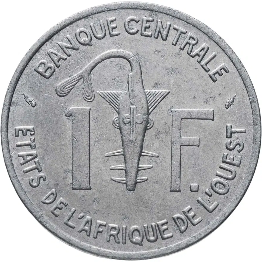 Западная Африка (BCEAO) 1 франк (franc) 1975, реверс
