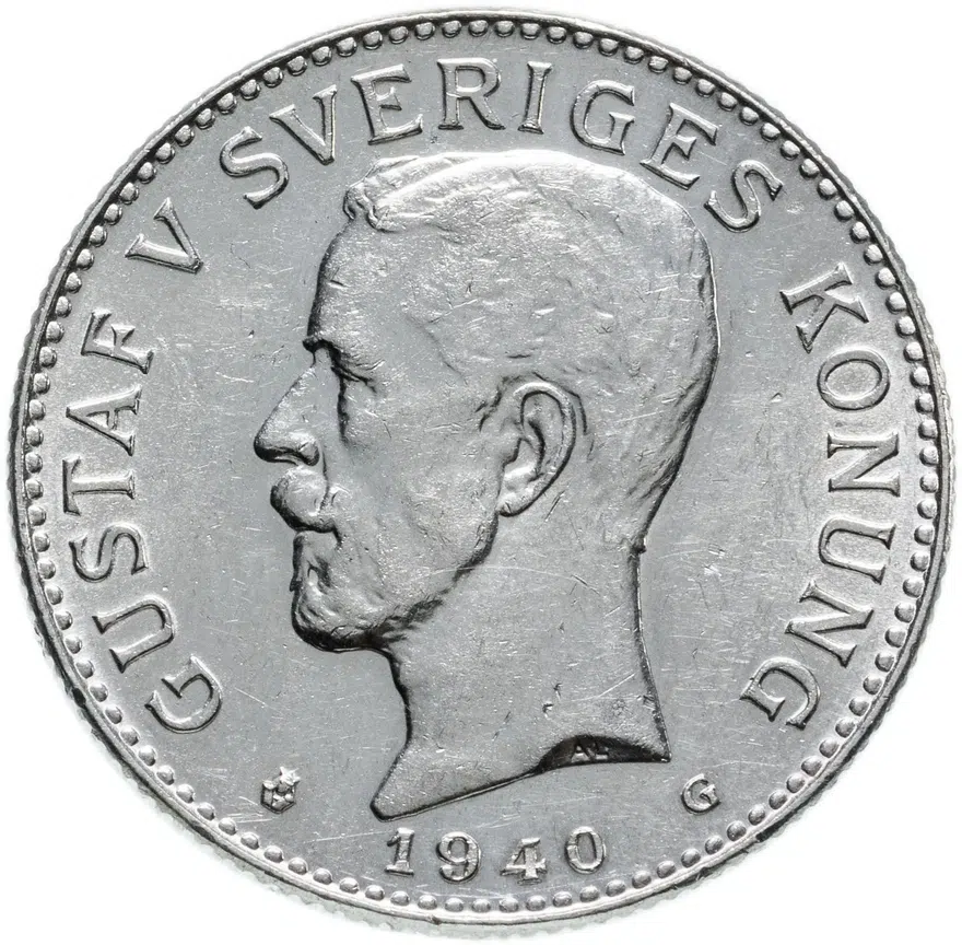 Швеция 2 кроны 1940, реверс