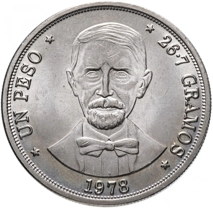 Доминикана 1 песо (peso) 1978