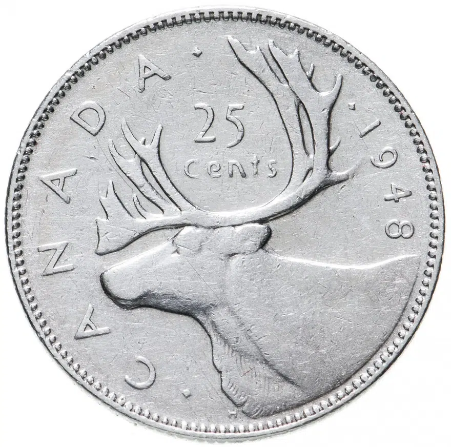 Канада 25 центов (cents) 1948
