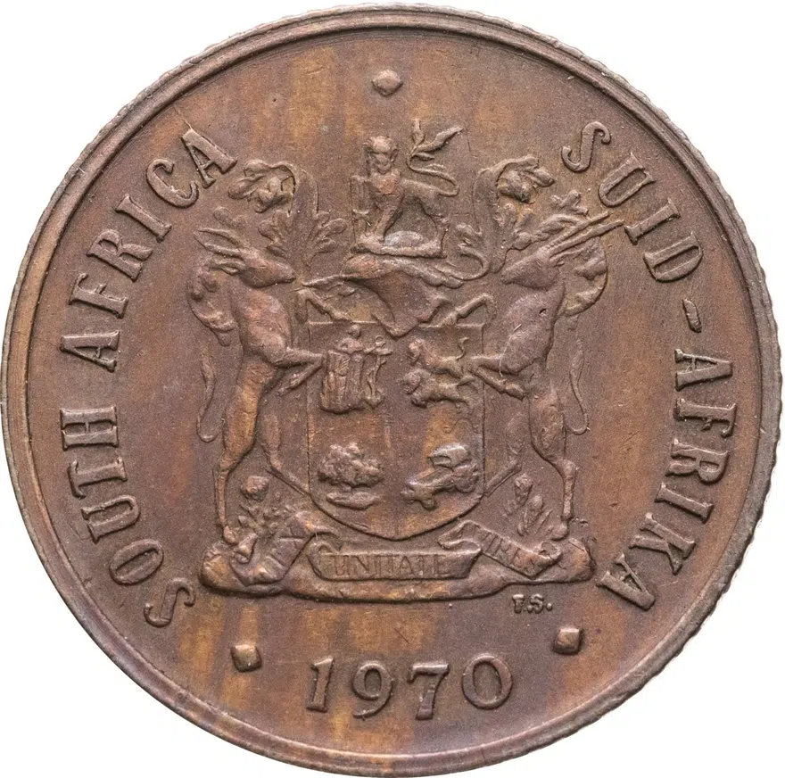 ЮАР 2 цента (cents) 1970, реверс