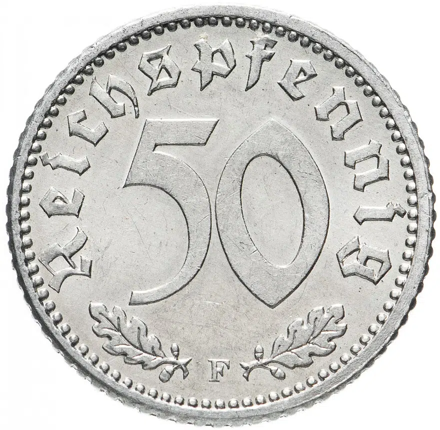 Германия (Третий рейх) 50 рейхспфеннигов (reichspfennig) 1935 F, аверс