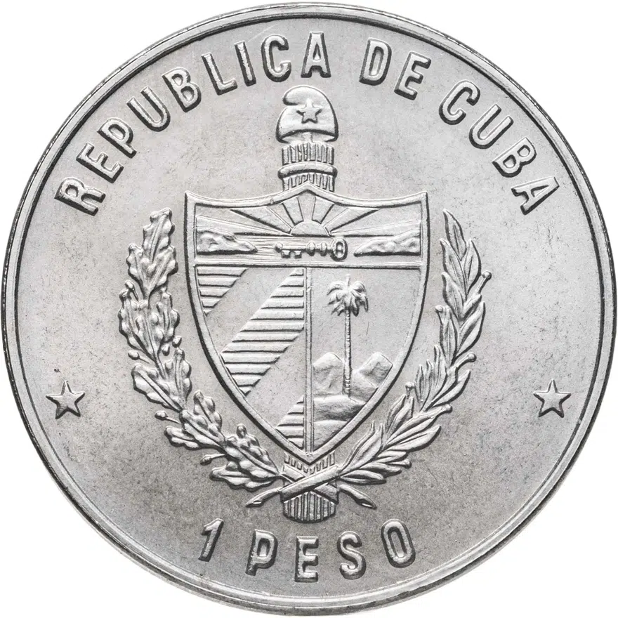 Куба 1 песо (peso) 1981 "500 лет открытию Америки - "Пинта", реверс