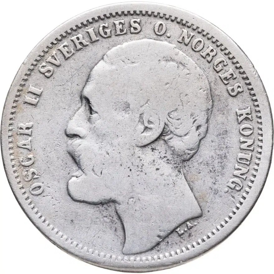 Швеция 1 крона (crown) 1875