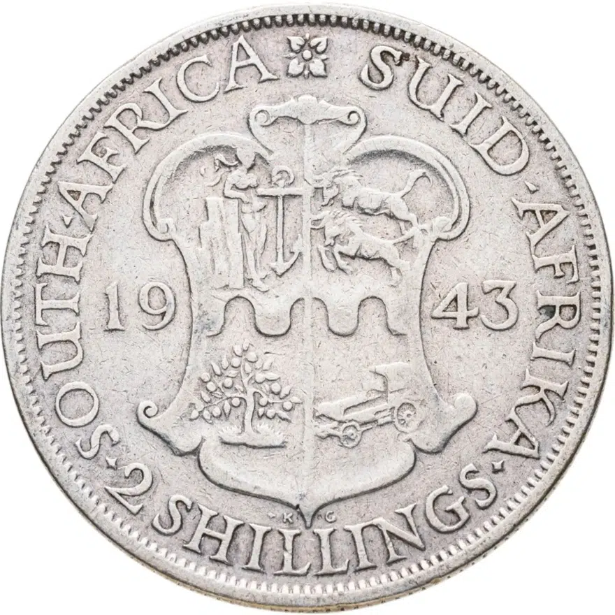 ЮАР 2 шиллинга (флорин, shillings) 1943