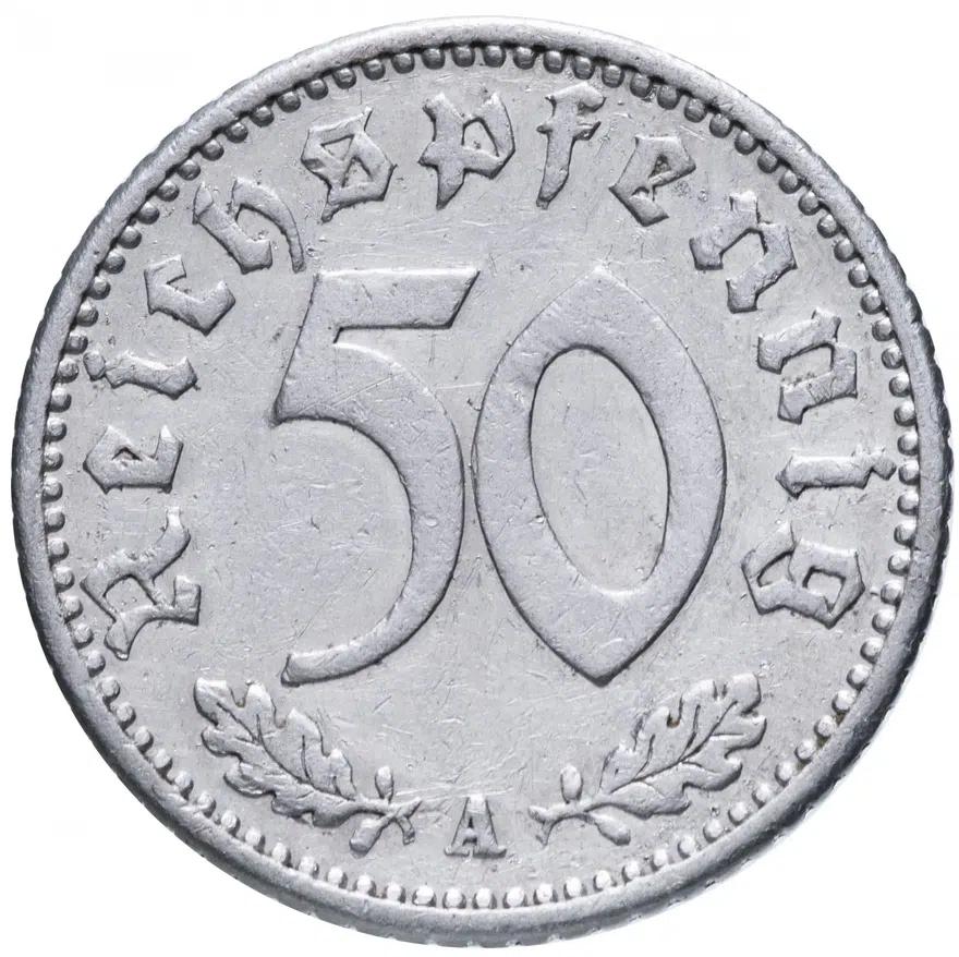 Германия (Третий рейх) 50 рейхспфеннигов (reichspfennig) 1940 A, реверс