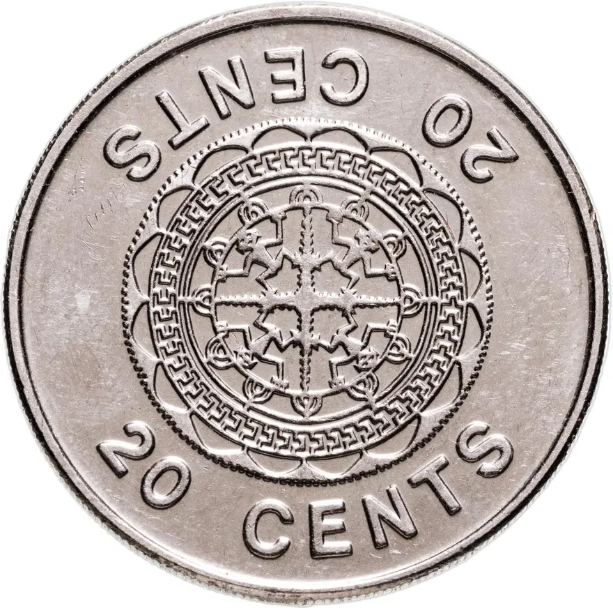 Соломоновы Острова 20 центов (cents) 1997, реверс