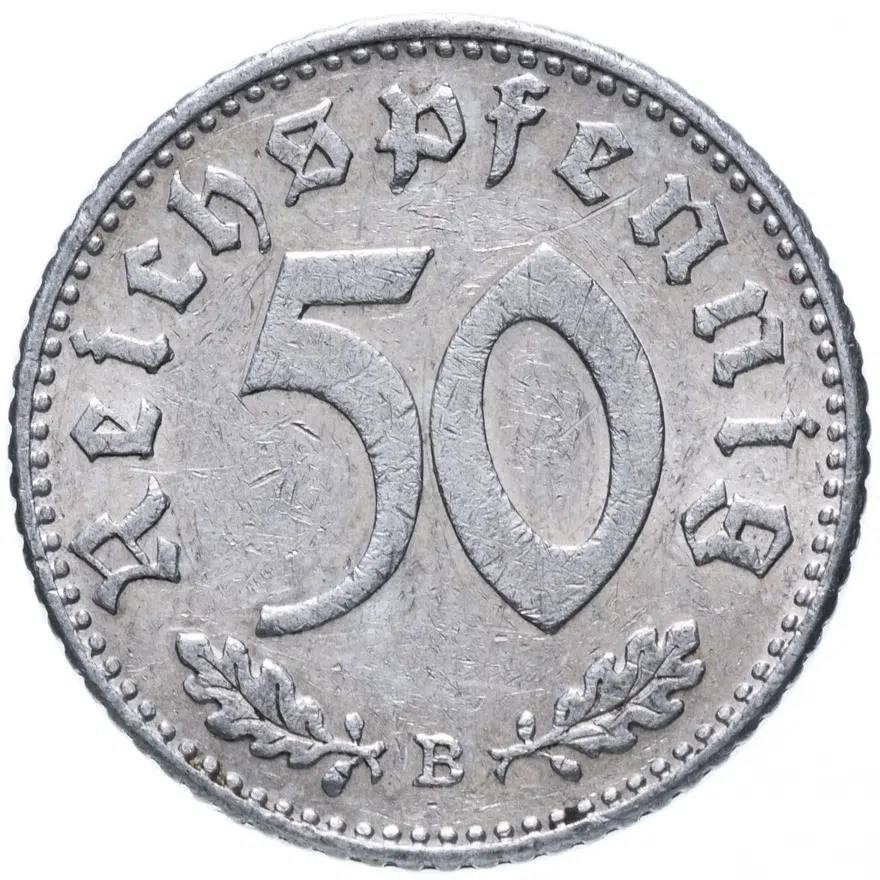 Германия (Третий рейх) 50 рейх пфеннигов 1941 "А", реверс