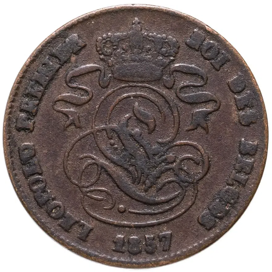 Бельгия 2 сантима (centimes) 1857