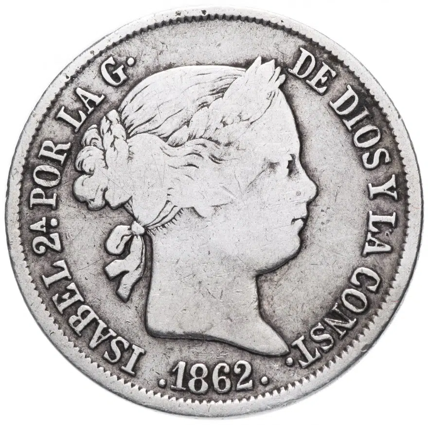 Испания 4 реала (reales) 1862, реверс