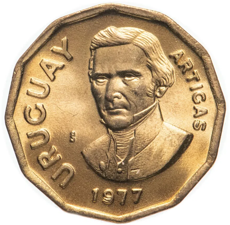 Уругвай 1 новый песо (nuevo peso) 1977