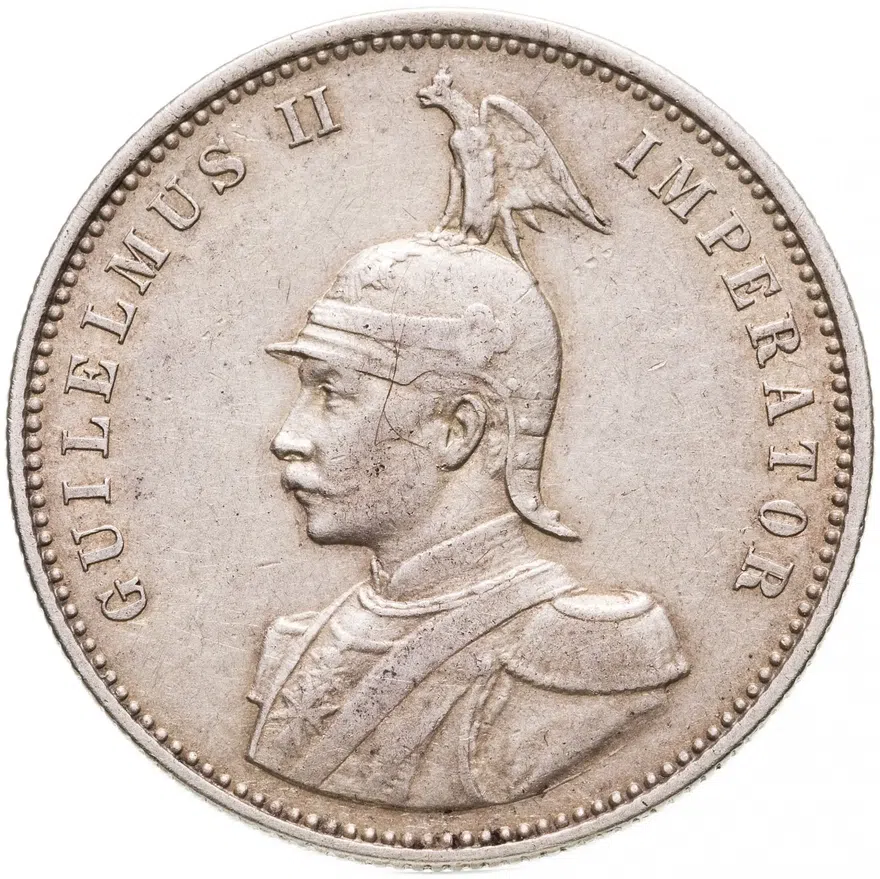 Германская Восточная Африка 1 рупия (rupee) 1913 J  знак монетного двора "J" — Гамбург, аверс