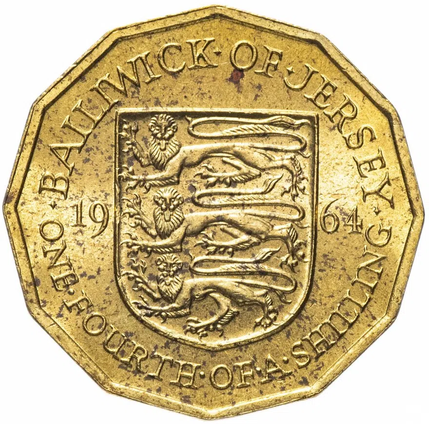 Джерси 1/4 шиллинга (shilling) 1964, аверс