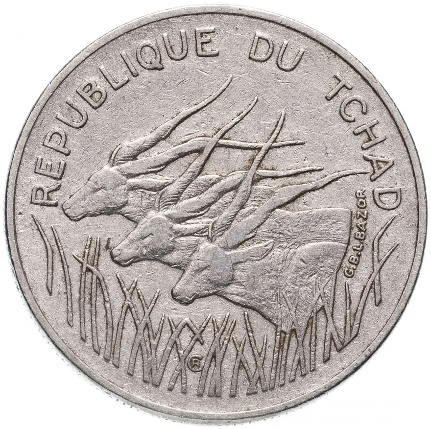 Чад 100 франков (francs) 1972